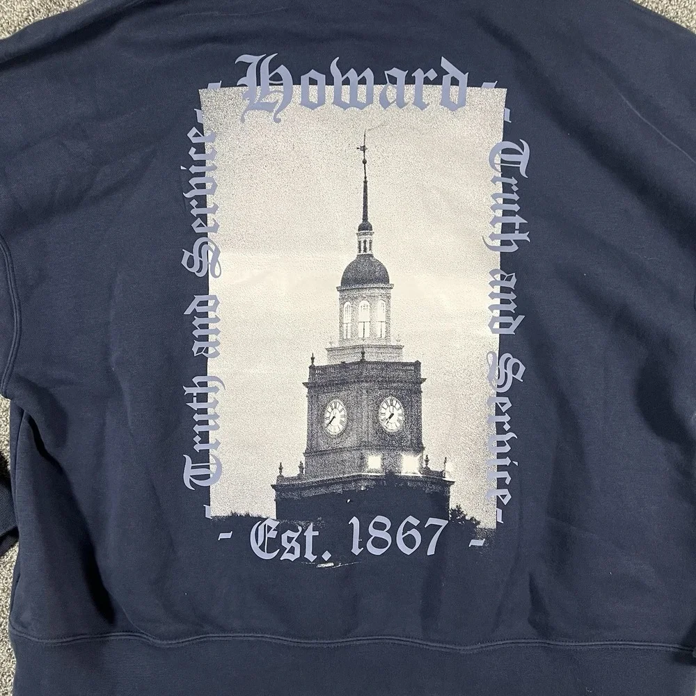 Jordan Howard University Hoodie Men's Medium Navy Pullover Loose Fit Est 1867